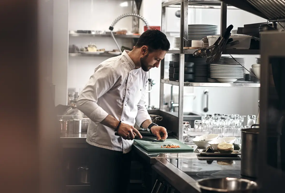 Chef preparing food